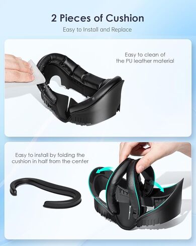 وسادة وجه vr متوافقة مع بديل إسفنجي لواجهة الوجه Meta Quest 3 مع واقي عدسة لـ Quest 3 Face Pad in Kuwait