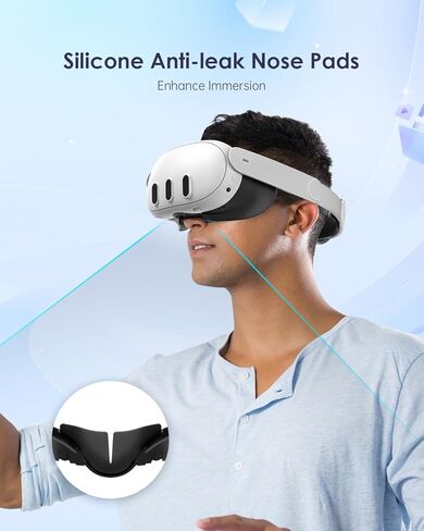 وسادة وجه vr متوافقة مع بديل إسفنجي لواجهة الوجه Meta Quest 3 مع واقي عدسة لـ Quest 3 Face Pad in Kuwait