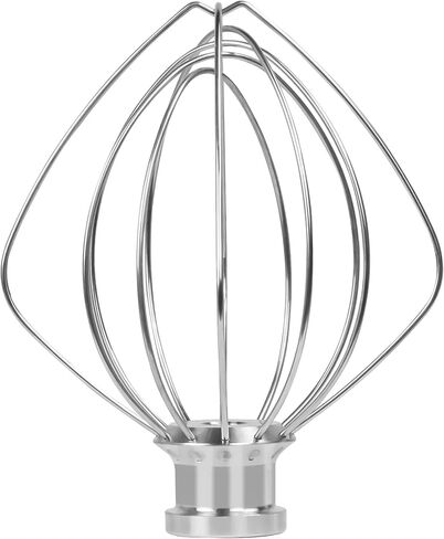 K45WW مرفق سوط سلكي من الفولاذ المقاوم للصدأ لـ KitchenAid، 6 أسلاك بديلة لخفق KitchenAid 4.5-5 لتر، خلاطات حامل برأس مائل، آمنة للاستخدام في غسالة الأطباق، فضي in Saudi Arabia