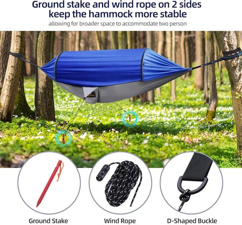 Hammock Tent, Sportneer 118" x 71" Camping Hammock Tent Portable Hammock with Mosquito Net 6 Person Large Outdoor Lightweight Travel Hammocks for Outside Backpacking Hiking Camping in Saudi Arabia