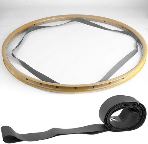 Demeras Bike Tire Liner, PVC Anti Puncture Wheel Rim Tape Bicycle Inner Tube Tyre Protection Pad Liner Bicycle Accessory for Bike(26 inch Black) in Saudi Arabia