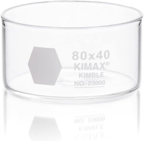 طبق تبلور Kimble 23000-8040 زجاجي 170 مل، قطر 80 مم × ارتفاع 40 مم (عبوة من 6 قطع) in Kuwait