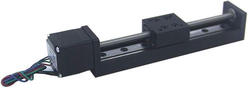 CNC Sliding Table Lead Screw Precision Travel Length 50mm/100mm/150mm/200mm NEMA11 Linear Stepper Motor Guide Slide T-Shaped Screw line Rail Electric (24V,1.8°） (50mm) in Saudi Arabia