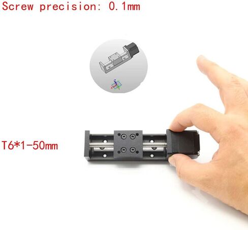 CNC Sliding Table Lead Screw Precision Travel Length 50mm/100mm/150mm/200mm NEMA11 Linear Stepper Motor Guide Slide T-Shaped Screw line Rail Electric (24V,1.8°） (50mm) in Saudi Arabia