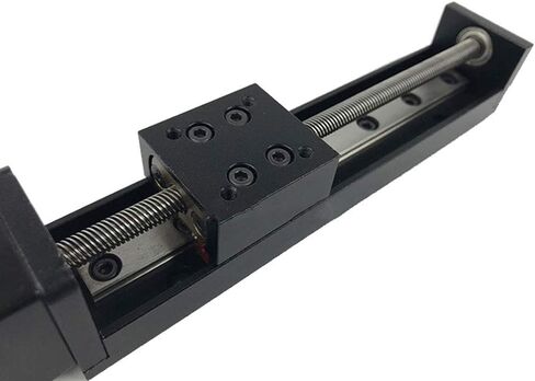 CNC Sliding Table Lead Screw Precision Travel Length 50mm/100mm/150mm/200mm NEMA11 Linear Stepper Motor Guide Slide T-Shaped Screw line Rail Electric (24V,1.8°） (50mm) in Saudi Arabia