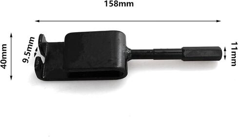 Ice Auger Bracket Metal 160x43mm Electric Drill Ice Stitching Heavy Duty Spiral Screw Ground Anchoring Quick Fix Tent Pegs Suitable for Ice Fishing Winter Fishing Equipment Black in Saudi Arabia
