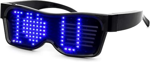 Leadleds Customizable Bluetooth LED Glasses for Raves, Festivals, Fun, Parties, Sports, Costumes, EDM, Flashing in Kuwait