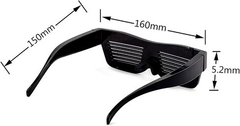 Leadleds Customizable Bluetooth LED Glasses for Raves, Festivals, Fun, Parties, Sports, Costumes, EDM, Flashing in Kuwait