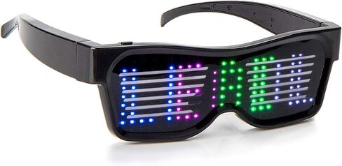 Leadleds Customizable Bluetooth LED Glasses for Raves, Festivals, Fun, Parties, Sports, Costumes, EDM, Flashing in Kuwait