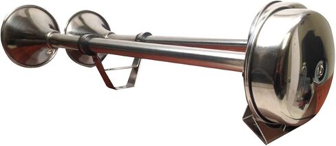 MARINE BOAT STAINLESS STEEL DUAL TRUMPET HORN 12V HEAVY DUTY in Saudi Arabia