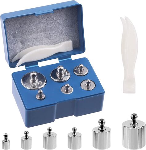 16Pcs 10 Sizes 10g 20g 50g 100g 200g Precision Steel Scale Calibration Weight Kit Test Weights Kits with Tweezers and Chip Calibration Weights for Digital Balance Scale Laboratory in Kuwait