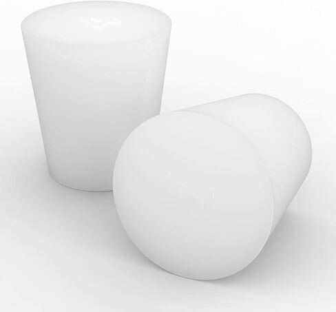 stonylab Silicon Rubber Stopper, White Tapered Lab Seal Silicone Stoppers Rubber Plugs (10-Pack, 4#) in Kuwait
