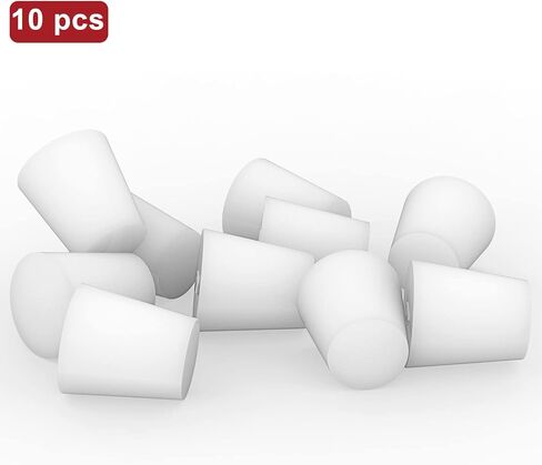 stonylab Silicon Rubber Stopper, White Tapered Lab Seal Silicone Stoppers Rubber Plugs (10-Pack, 4#) in Kuwait