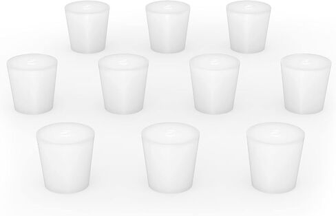stonylab Silicon Rubber Stopper, White Tapered Lab Seal Silicone Stoppers Rubber Plugs (10-Pack, 4#) in Kuwait