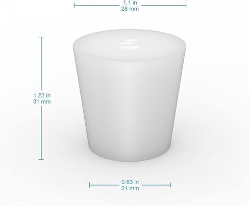 stonylab Silicon Rubber Stopper, White Tapered Lab Seal Silicone Stoppers Rubber Plugs (10-Pack, 4#) in Kuwait