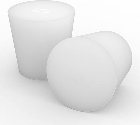 stonylab Silicon Rubber Stopper, White Tapered Lab Seal Silicone Stoppers Rubber Plugs (10-Pack, 4#) in Kuwait