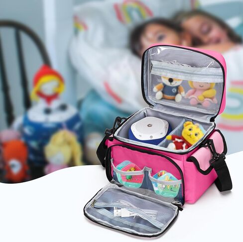 حقيبة تخزين LoDrid متوافقة مع مشغل الصوت Storypod مع مقبض وحزام كتف، وحقيبة حمل مع جيوب احترافية لشخصيات الصوت والملحقات، باللون الوردي (تصميم حاصل على براءة اختراع) in Kuwait