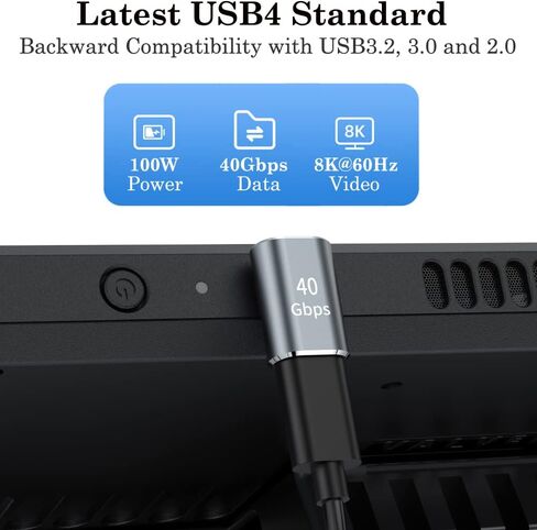 AuviPal USB C 90 Degree Adapter (2 Pack), USB C Male to Female L Shape Right Angle Connector for Steam Deck, ROG Ally, MacBook, Tablet, Phone and More - Black in Saudi Arabia