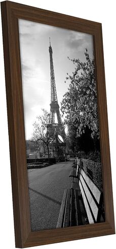 إطار صورة Americanflat مقاس 8x12 مصنوع من خشب الجوز - إطار صور خشبي مصمم مع زجاج مقاوم للكسر، وأجهزة تعليق، وحامل لعرض الحائط والطاولة in Saudi Arabia