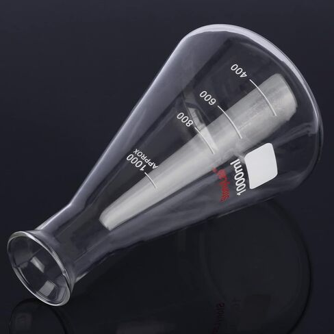 stonylab Glass Wide Mouth Erlenmeyer Flask, 2000 ml Borosilicate Glass Erlenmeyer Flask with Heavy Duty Rim, 1 Pack in Saudi Arabia