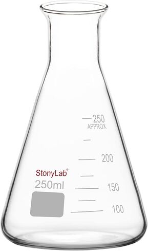 stonylab Glass Wide Mouth Erlenmeyer Flask, 2000 ml Borosilicate Glass Erlenmeyer Flask with Heavy Duty Rim, 1 Pack in Saudi Arabia