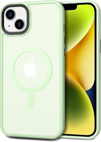 CACOE Magnetic Case for iPhone 13 & iPhone 14 6.1 inch-Compatible with MagSafe & Magnetic Car Phone Mount,Anti-Fingerprint TPU Thin Phone Cases Cover Protective Shockproof (Matte Black) in Saudi Arabia