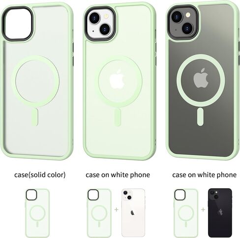 CACOE Magnetic Case for iPhone 13 & iPhone 14 6.1 inch-Compatible with MagSafe & Magnetic Car Phone Mount,Anti-Fingerprint TPU Thin Phone Cases Cover Protective Shockproof (Matte Black) in Saudi Arabia