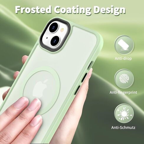 CACOE Magnetic Case for iPhone 13 & iPhone 14 6.1 inch-Compatible with MagSafe & Magnetic Car Phone Mount,Anti-Fingerprint TPU Thin Phone Cases Cover Protective Shockproof (Matte Black) in Saudi Arabia
