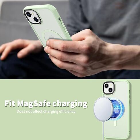 CACOE Magnetic Case for iPhone 13 & iPhone 14 6.1 inch-Compatible with MagSafe & Magnetic Car Phone Mount,Anti-Fingerprint TPU Thin Phone Cases Cover Protective Shockproof (Matte Black) in Saudi Arabia