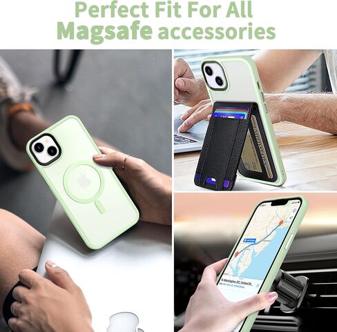 CACOE Magnetic Case for iPhone 13 & iPhone 14 6.1 inch-Compatible with MagSafe & Magnetic Car Phone Mount,Anti-Fingerprint TPU Thin Phone Cases Cover Protective Shockproof (Matte Black) in Saudi Arabia