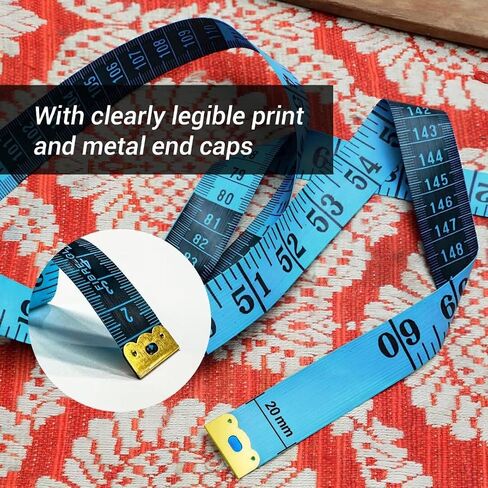 Flexible Tape Measure, 3pcs Soft Measuring Tape, Double Scale Fabric Tape Measure, for Body Weight Loss Sewing Tailor Craft Ruler,150cm/60 inch(Blue,White,Yellow) in Saudi Arabia