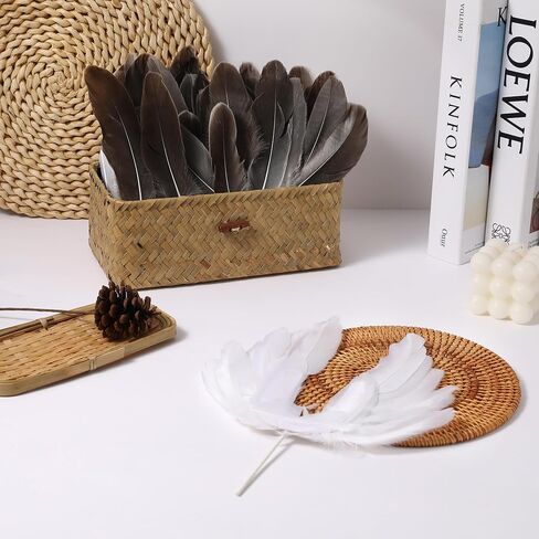 Holmgren White Large Goose Feathers Bulk for Crafting, 200pcs 5-7inch in Kuwait