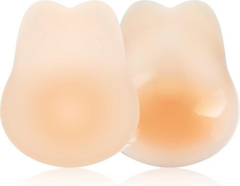 حمالة صدر لاصقة من PADRAM، حمالات صدر غير مرئية رفيعة جدًا، أغطية للحلمات اللاصقة بدون ظهر، حمالة صدر لرفع فطائر اللحم للنساء، مقاس متوسط in Kuwait