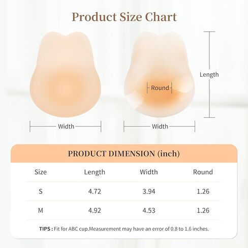حمالة صدر لاصقة من PADRAM، حمالات صدر غير مرئية رفيعة جدًا، أغطية للحلمات اللاصقة بدون ظهر، حمالة صدر لرفع فطائر اللحم للنساء، مقاس متوسط in Kuwait
