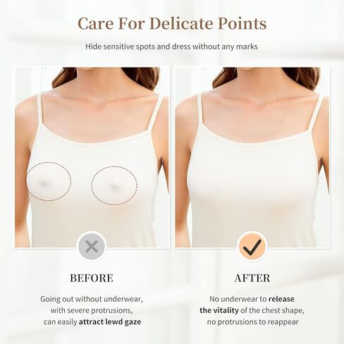 حمالة صدر لاصقة من PADRAM، حمالات صدر غير مرئية رفيعة جدًا، أغطية للحلمات اللاصقة بدون ظهر، حمالة صدر لرفع فطائر اللحم للنساء، مقاس متوسط in Kuwait