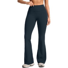 Womens High Waist No Front Seam Scrunch Butt Flare Leggings Workouts 31 Inches V-Back Bootcut Gym Yoga Pants in Kuwait