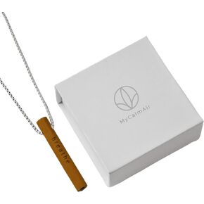 Bamboo Breathing Necklace for Meditation, Mindfulness Tool, Stress Reducer, Eco-Friendly Breathe Pendant, Portable Relaxation Gift for Men & Women in Saudi Arabia