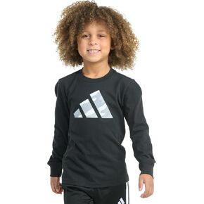 adidas Boys' Long Sleeve Halftone Camo Logo Tee in Saudi Arabia