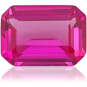 قطع الزمرد فضفاض الاصطناعية حجر الياقوت الوردي اكسيد الالمونيوم الوردي آلة قطع الأوجه 3A VVS (1 قطعة) in Kuwait