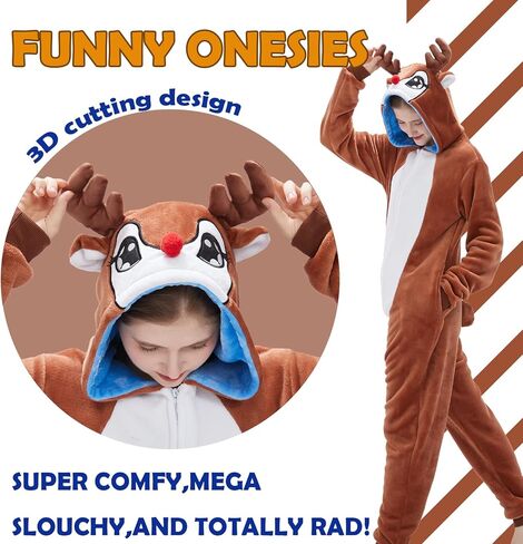 بدلة نوم SweetXIN للبالغين من الجنسين للهالوين والكريسماس التنكرية للنساء والرجال in Kuwait