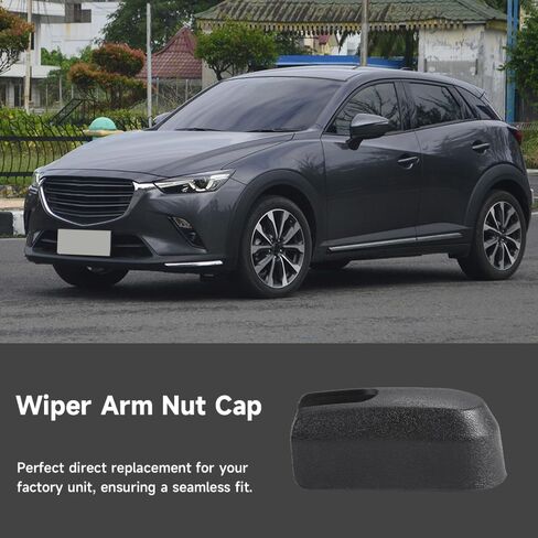 قسط الخلفية ممسحة زجاج أمامي الذراع غطاء الجوز غطاء لمازدا 3 2006-2018 / CX-5 2013-2017 / CX-9 2007-2018 | بلاستيك مقاوم للعوامل الجوية | يستبدل CC4367395 in Saudi Arabia