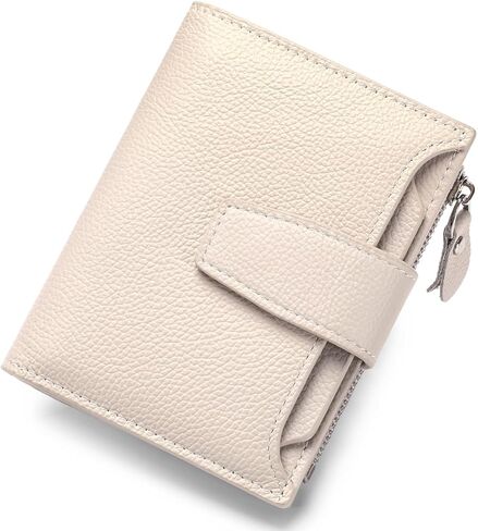 محفظة Rfid Blocking للنساء، محفظة جلدية ثنائية الطي، حامل بطاقات مدمج مع جيب للعملات المعدنية بسحاب و4 نوافذ لبطاقة الهوية، أسود in Kuwait