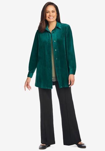 Woman Within Plus Size Velour Shirt in Saudi Arabia