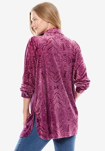 Woman Within Plus Size Velour Shirt in Saudi Arabia