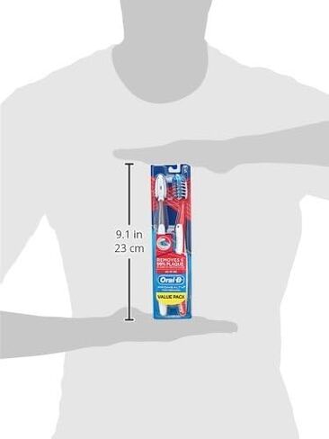 Oral-B CrossAction All In One Toothbrushes, Medium, 2 Count in Kuwait