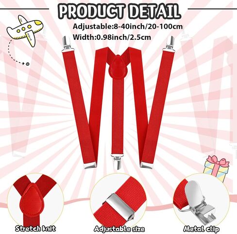 8 Pcs Halloween Costume Set Clown Hats with Flag Y Back Style Suspenders Bow Ties for Adult Men Women Halloween Cosplay Party Dress Up in Saudi Arabia