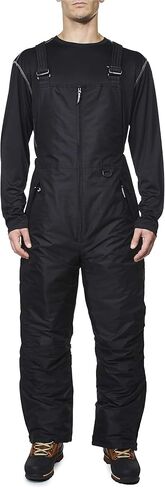Arctic Quest Toddler Boys Color Block Snowsuit Fleece Lined Hooded Jacket and Bib Set, Deep Black, 3T in Kuwait