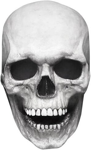 NTSWZYS Realistic Halloween Full Head Skull Mask with Movable Jaw,Scary Latex Helmet for Cosplay Party Props in Saudi Arabia