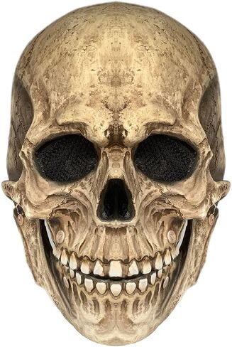 NTSWZYS Realistic Halloween Full Head Skull Mask with Movable Jaw,Scary Latex Helmet for Cosplay Party Props in Saudi Arabia