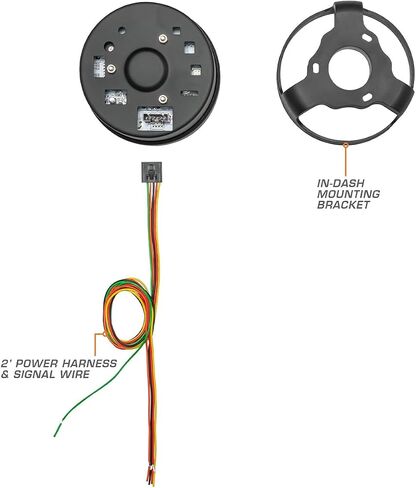 GlowShift Tinted 7 Color 8,000 RPM Tachometer Gauge - for 1-10 Cylinder Gas Powered Engines - Mounts in Custom Dashboard - Black Dial - Smoked Lens - 3-3/8" 85mm in Saudi Arabia